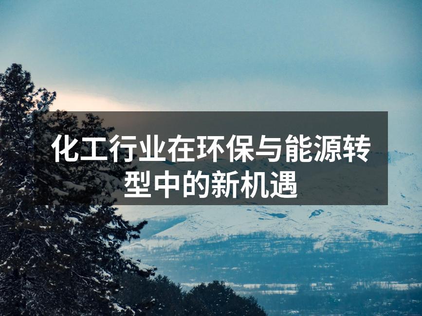 化工行业在环保与能源转型中的新机遇